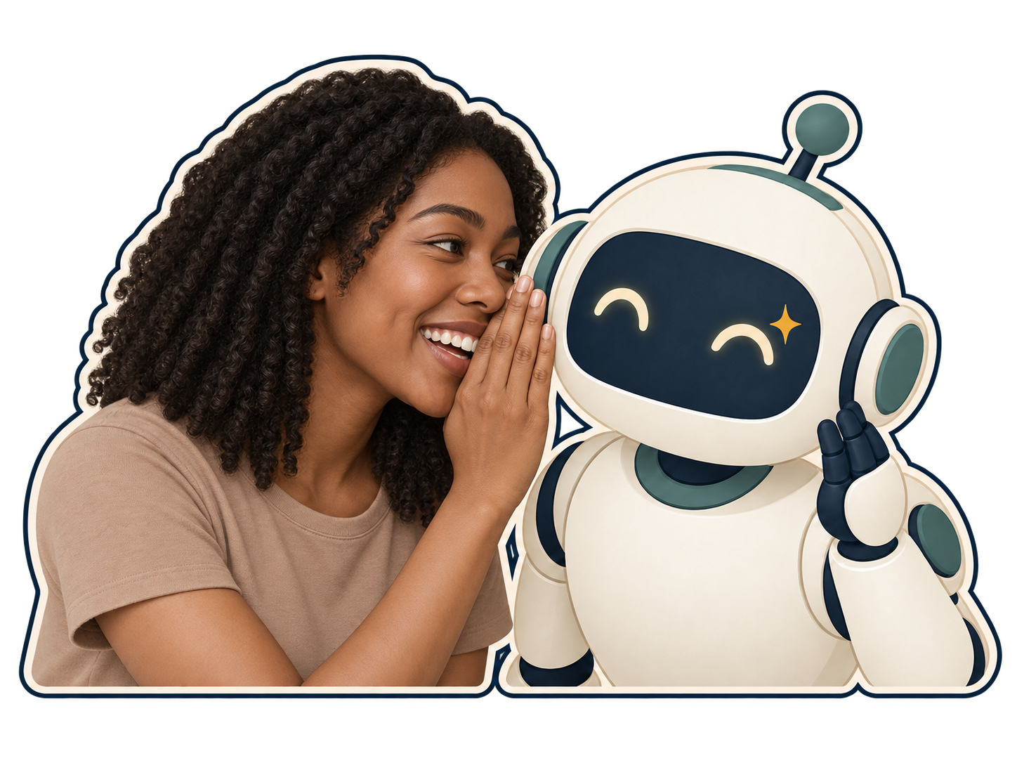 Learner practising with an AI assistant