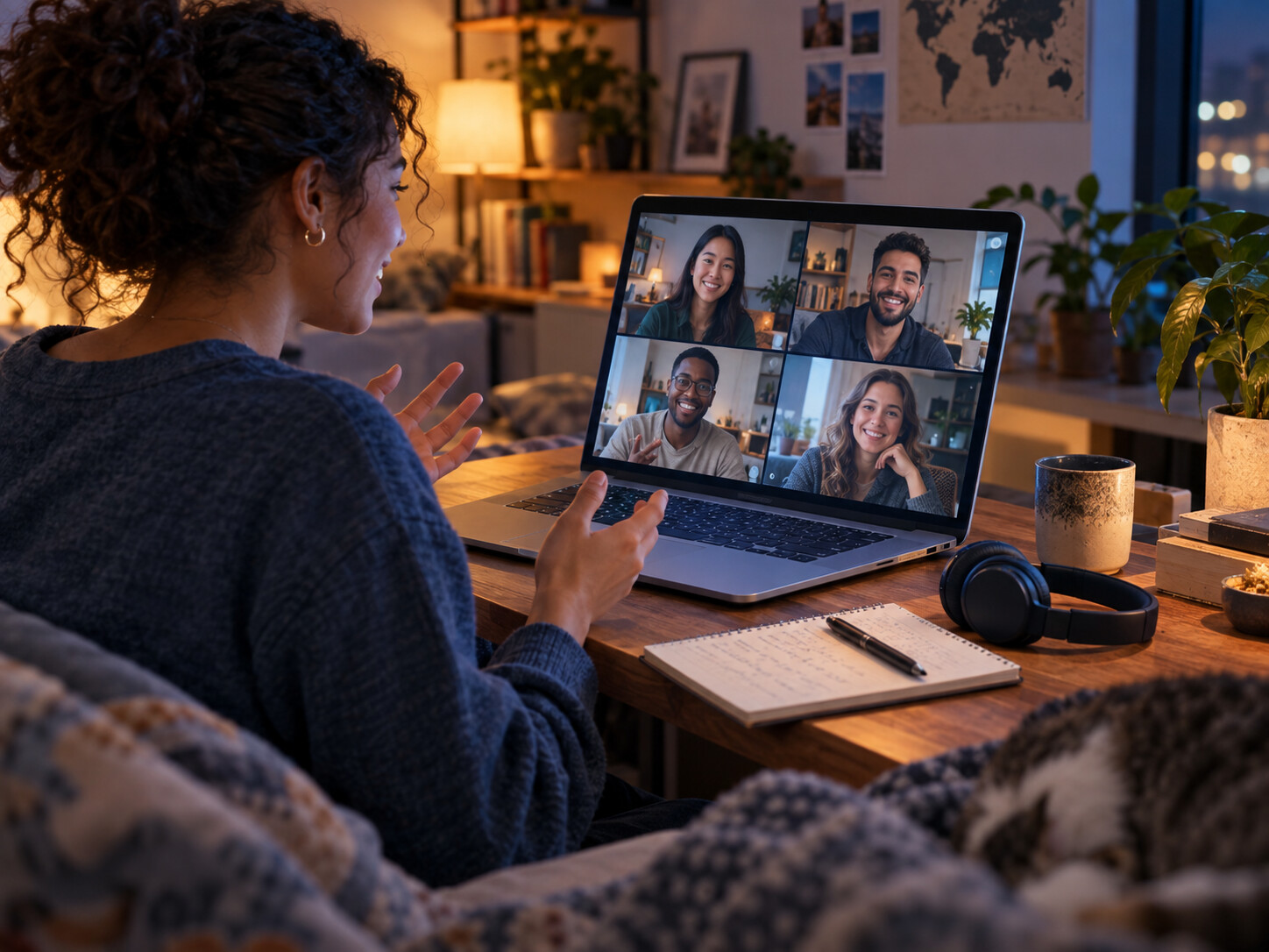 Online language community conversation