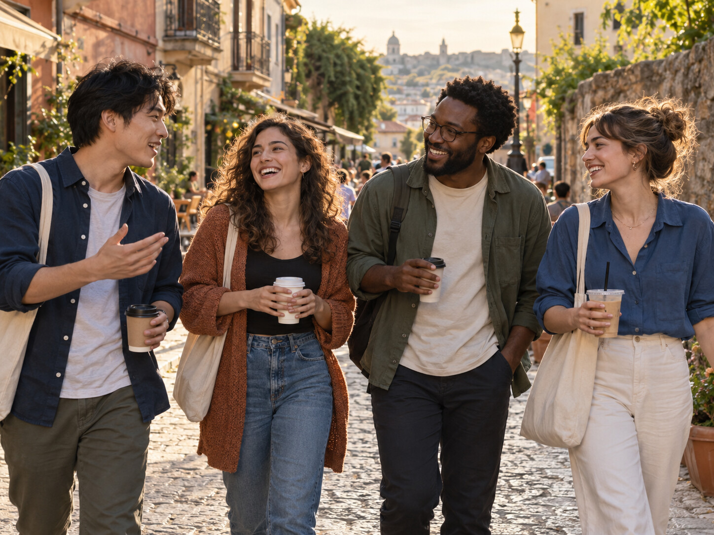Friends from a language-learning community